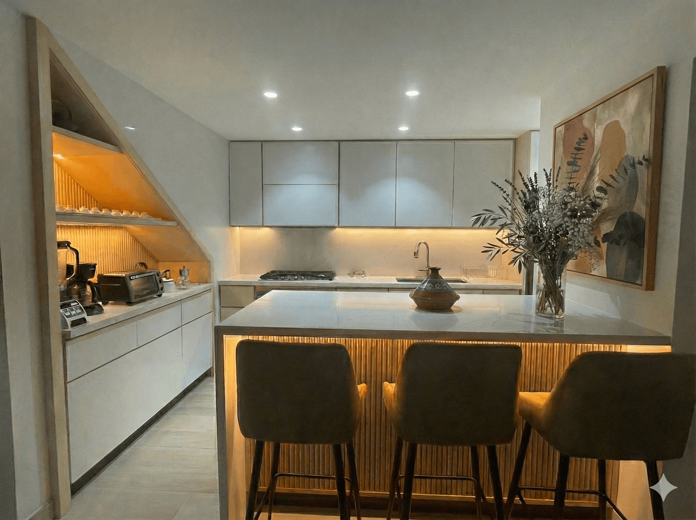 Fully equipped shared kitchen at Sweet Home Punta Cana